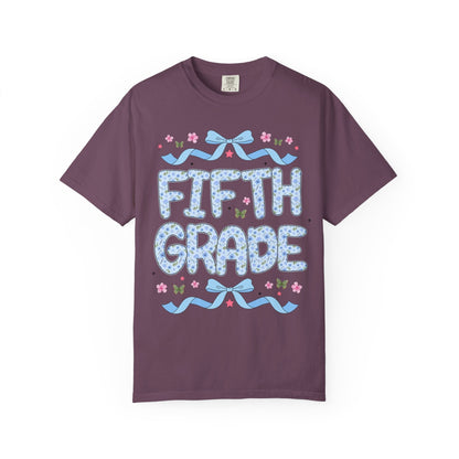 Floral Fifth Grade Teacher Tee
