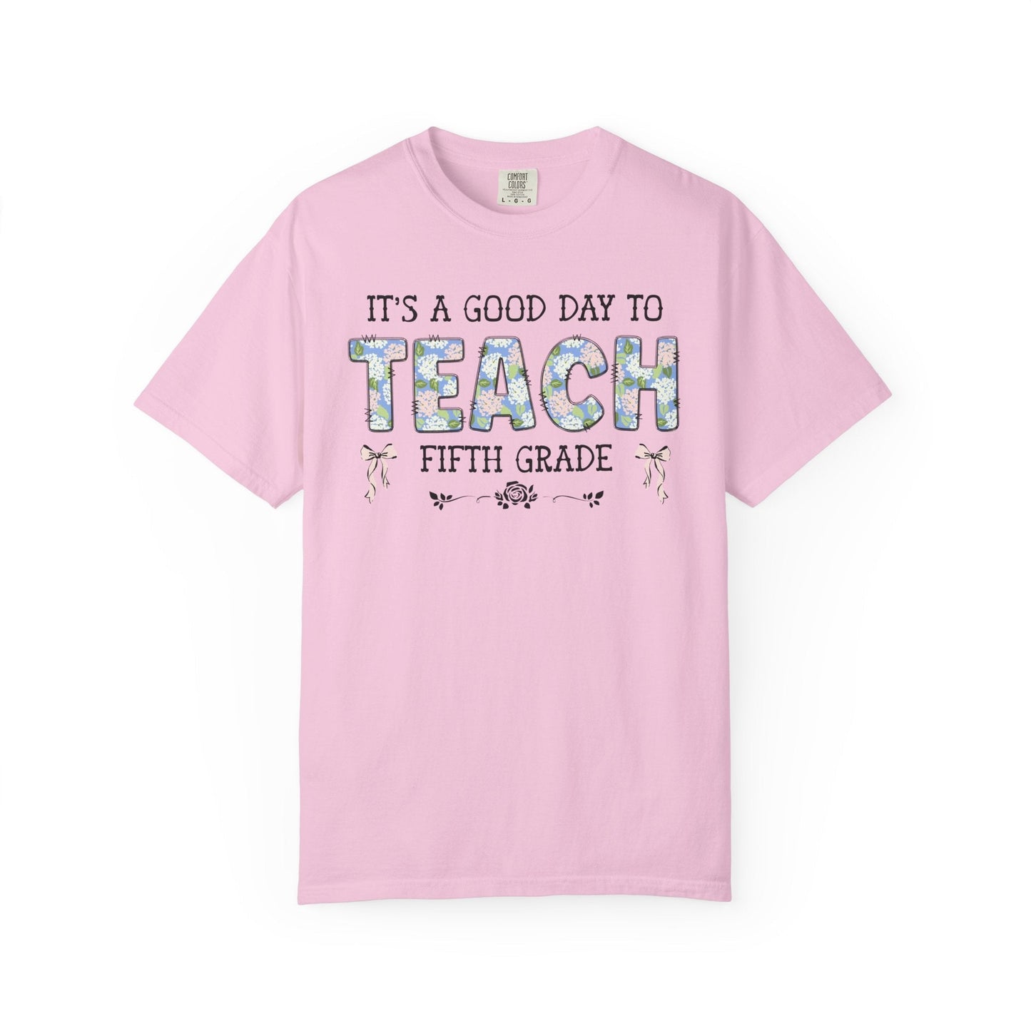 Floral Fifth Grade Teacher Tee