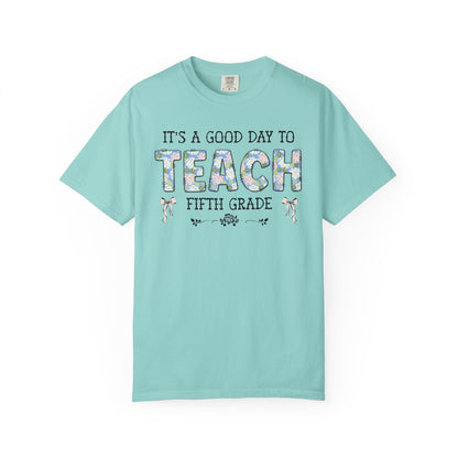 Floral Fifth Grade Teacher Tee