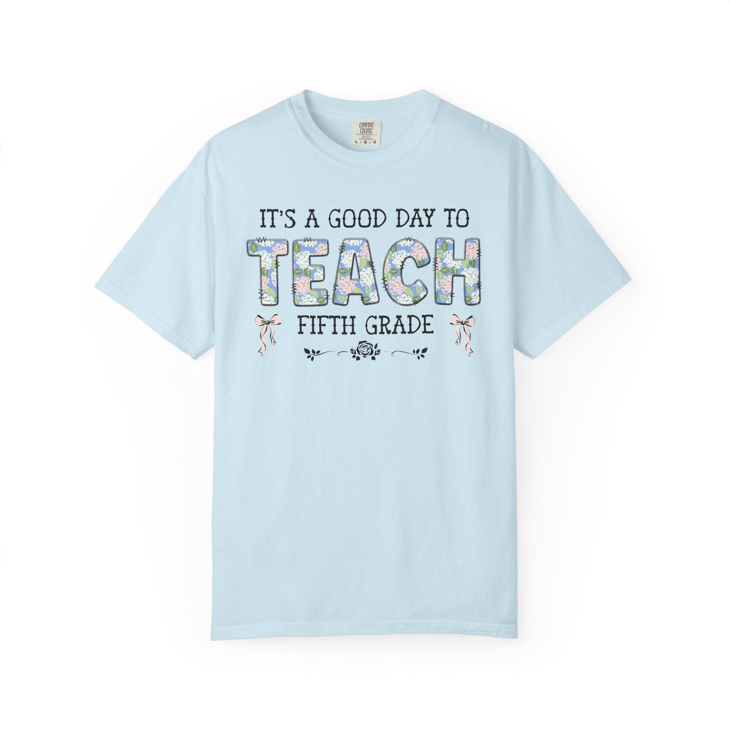 Floral Fifth Grade Teacher Tee