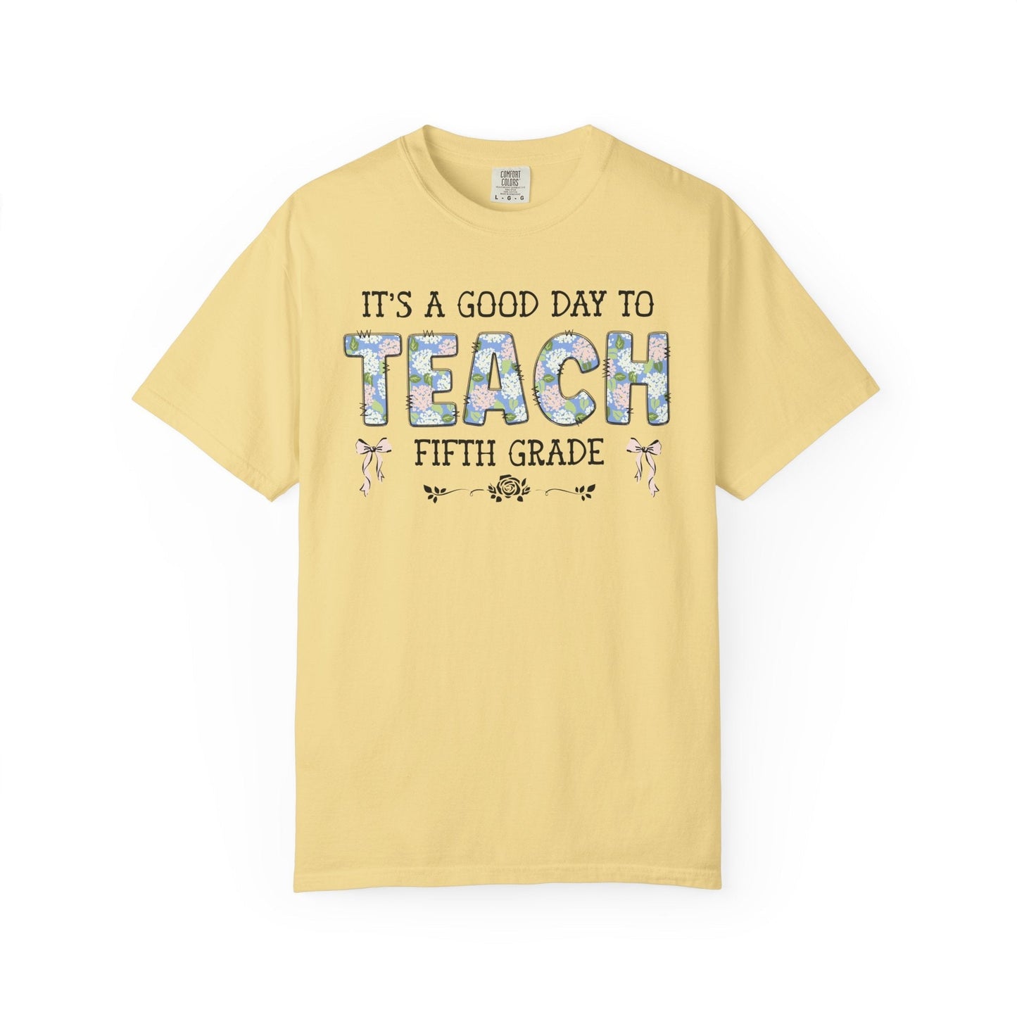 Floral Fifth Grade Teacher Tee