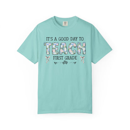 Floral First Grade Teacher Tee