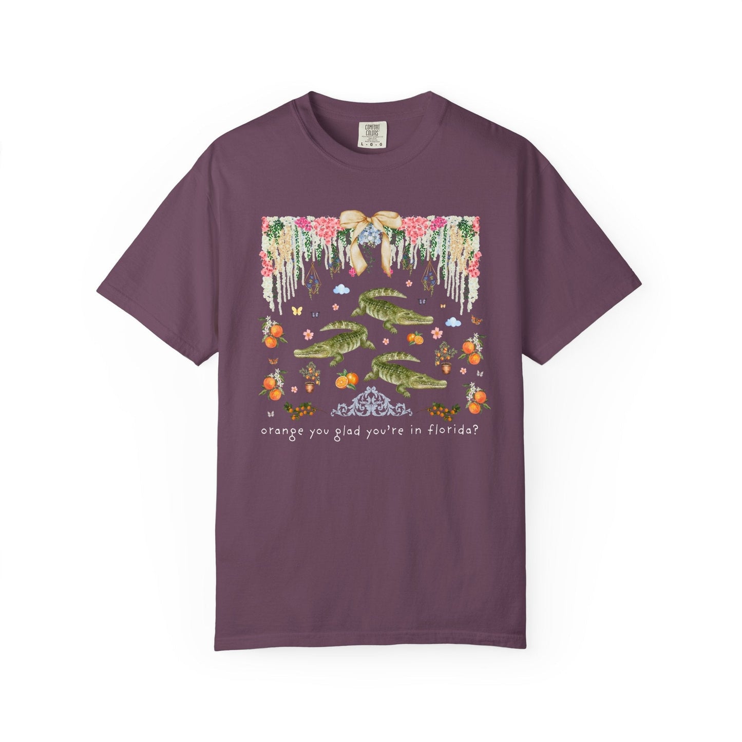 Floral Florida Alligator Tee Shirt