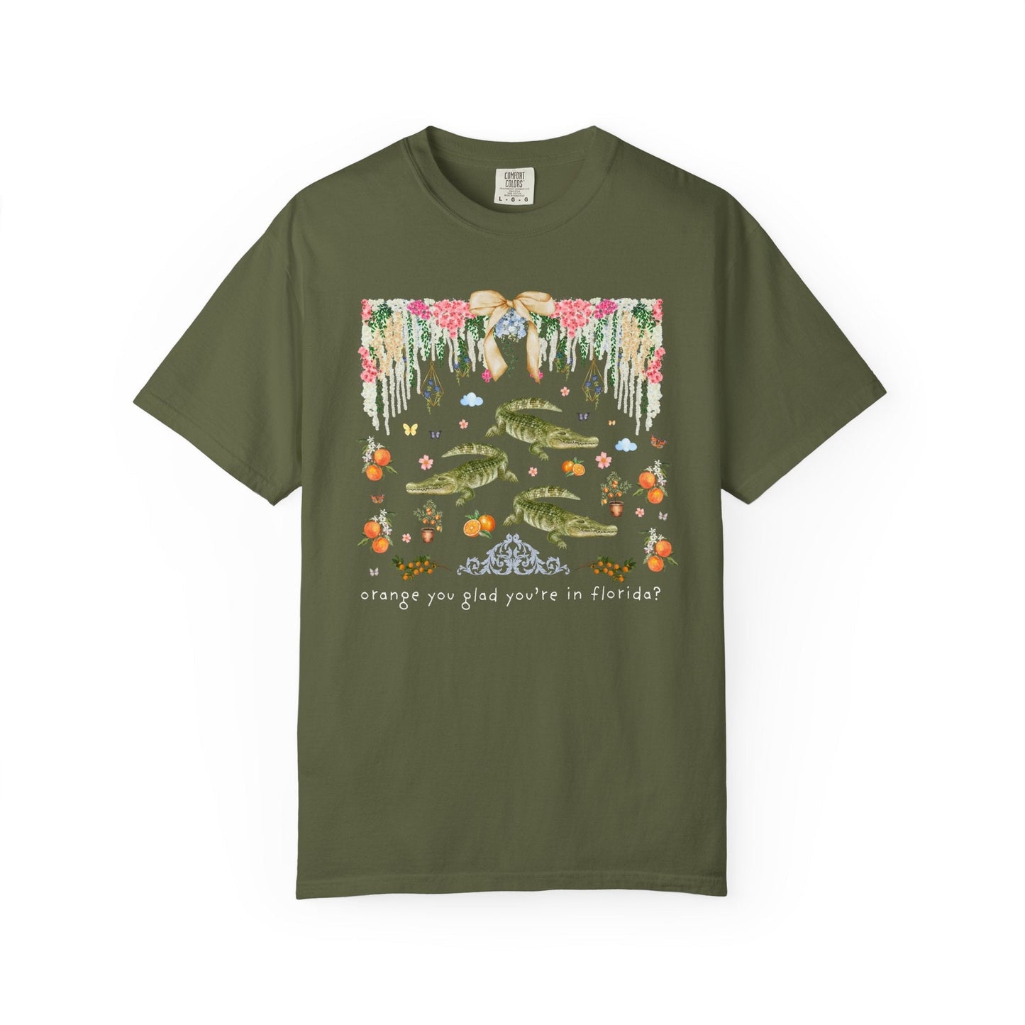 Floral Florida Alligator Tee Shirt