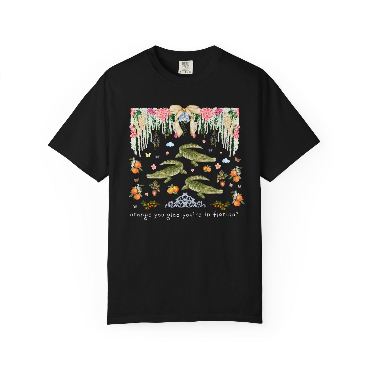 Floral Florida Alligator Tee Shirt