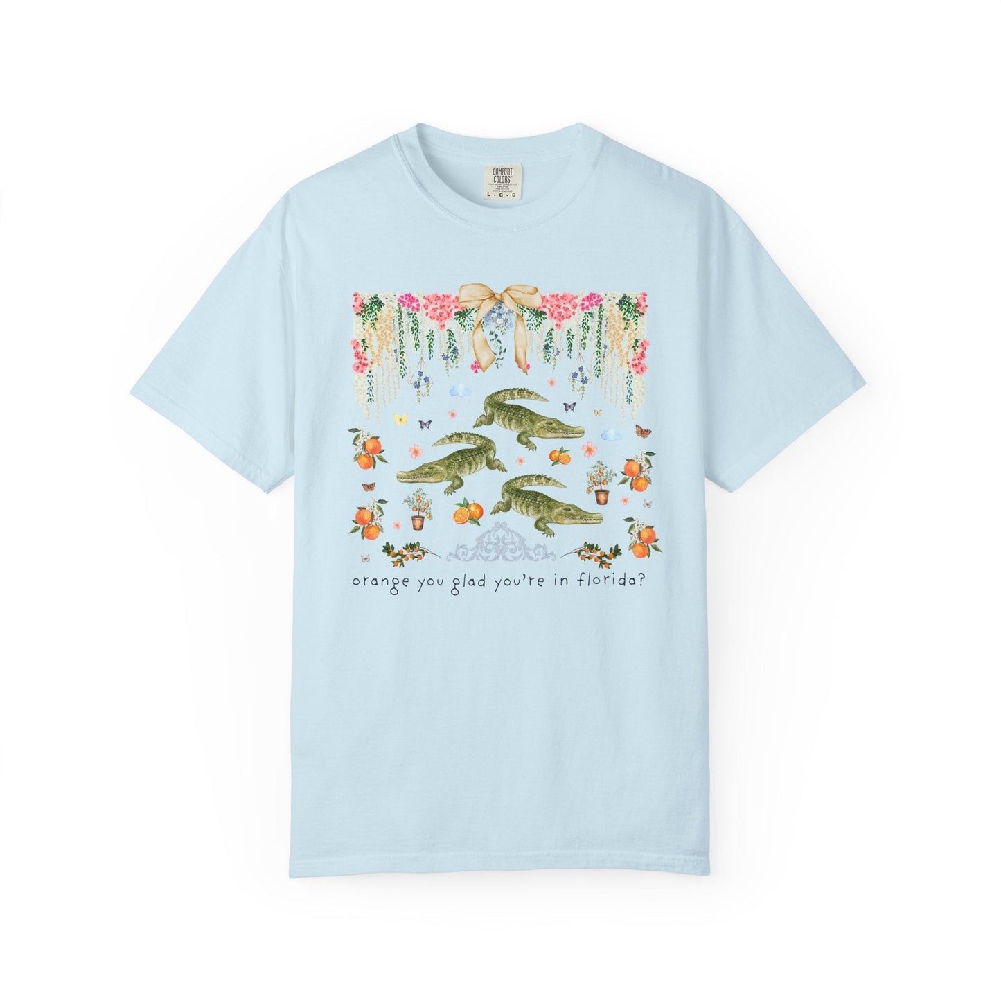 Floral Florida Alligator Tee Shirt