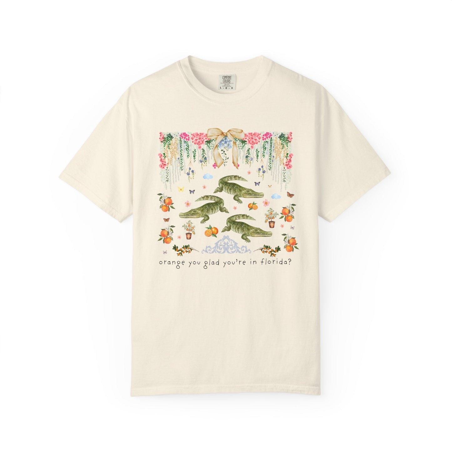 Floral Florida Alligator Tee Shirt