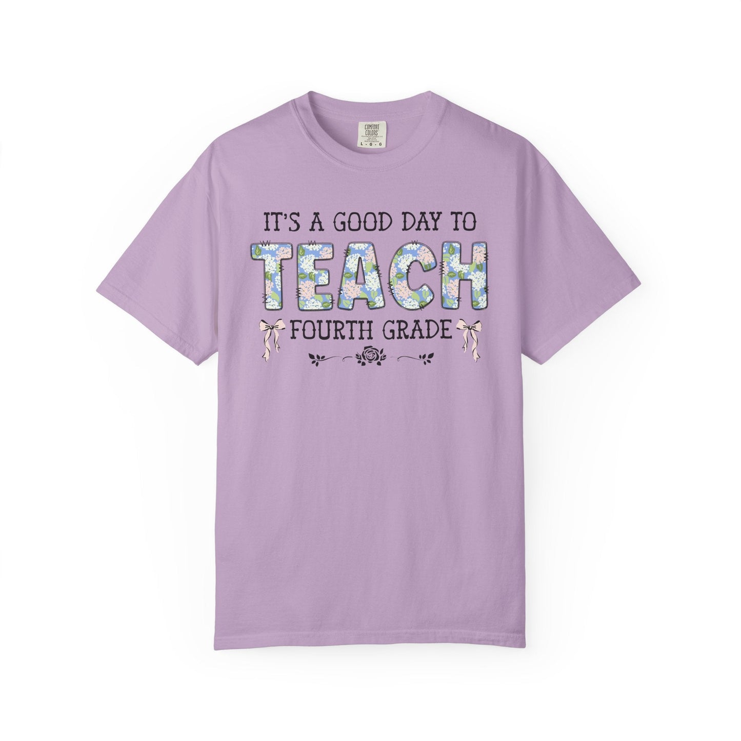 Floral Fourth Grade Teacher Tee