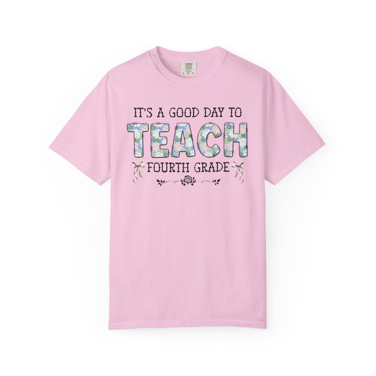 Floral Fourth Grade Teacher Tee