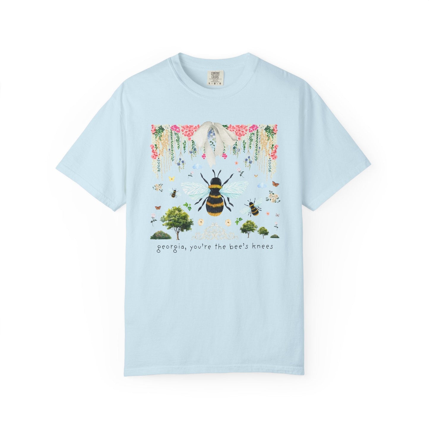 Floral Georgia Tee Shirt for Insect or Animal Lover