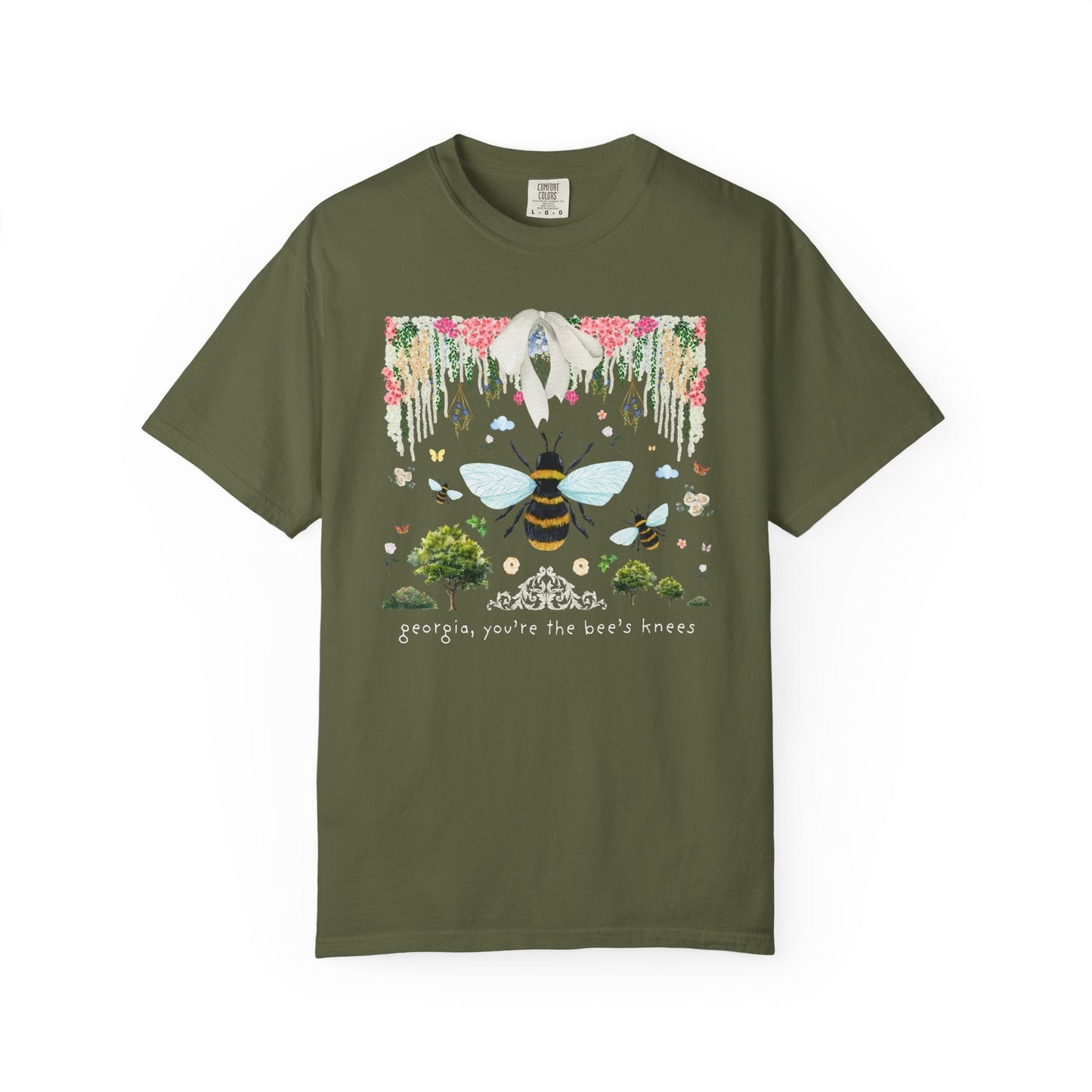Floral Georgia Tee Shirt for Insect or Animal Lover
