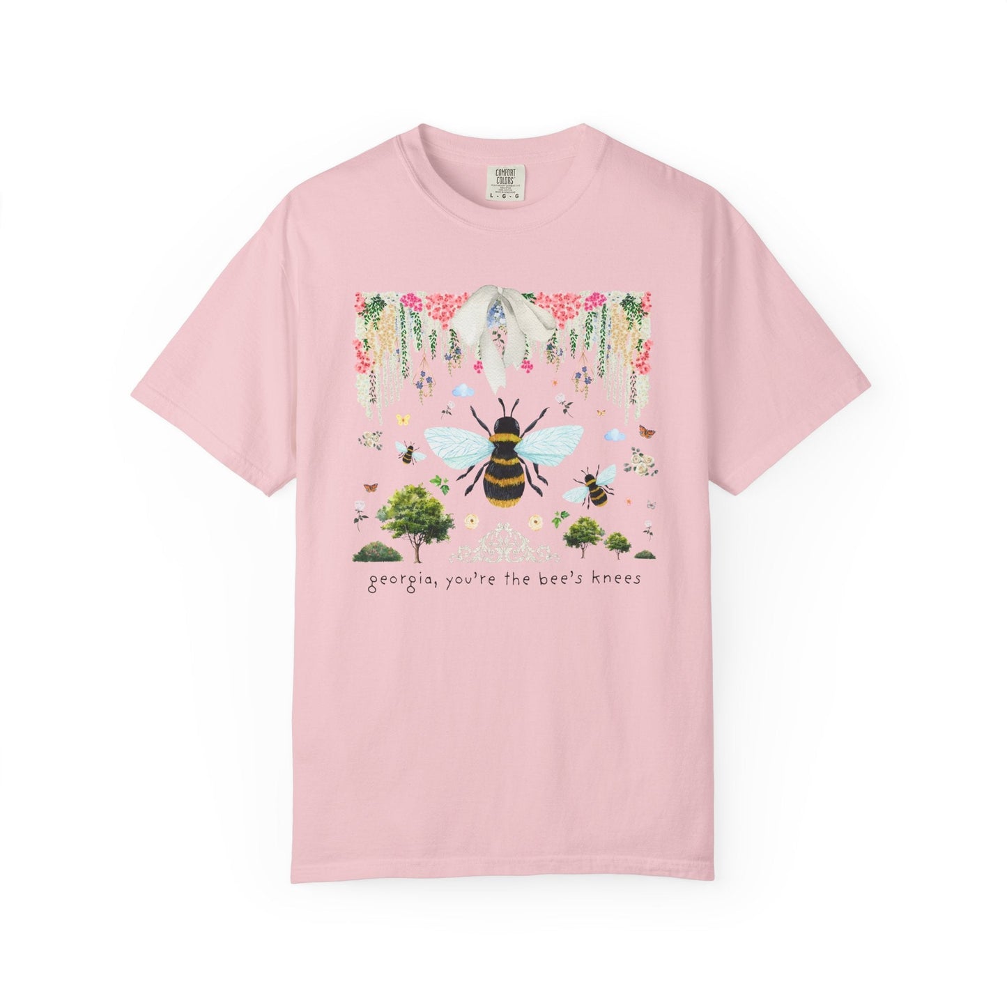 Floral Georgia Tee Shirt for Insect or Animal Lover