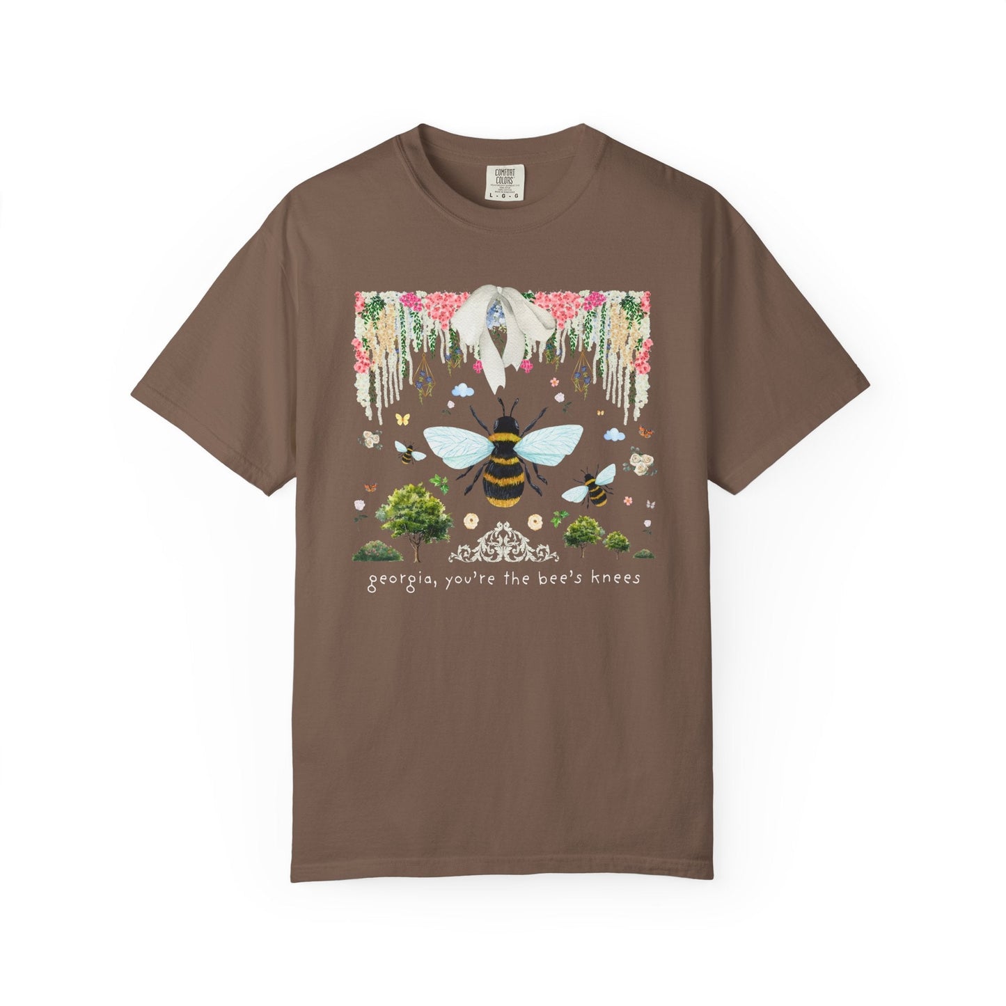 Floral Georgia Tee Shirt for Insect or Animal Lover