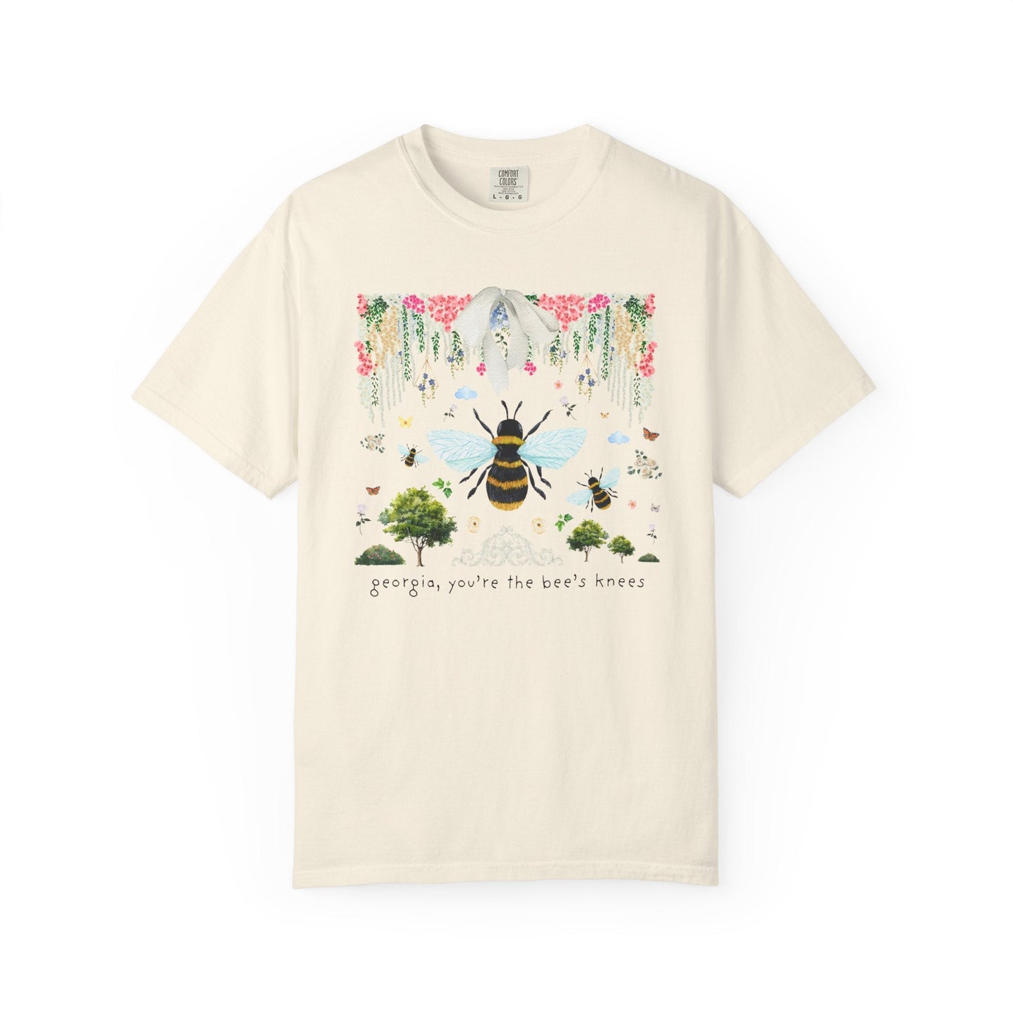 Floral Georgia Tee Shirt for Insect or Animal Lover