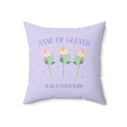 Floral History Pillow with Roses: Anne of Cleves was a Total Babe | Cute Tudor History Pillow