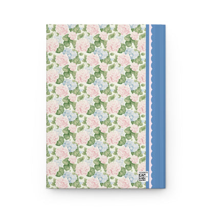 Floral Initial Notebook with Butterflies and Ribbon, Pastel Striped Hardcover Notebook with Flowers: R