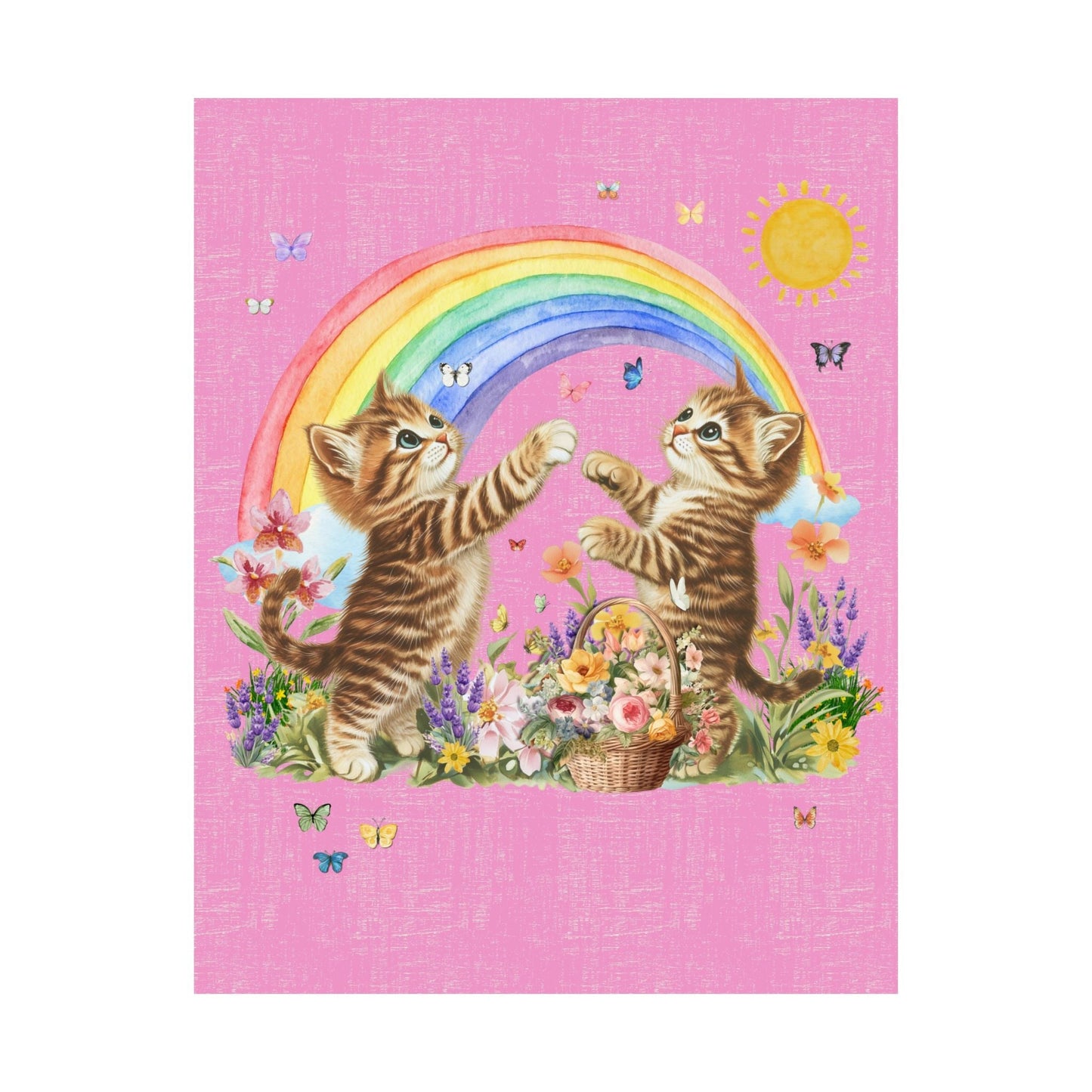 Floral Kitten Lover Poster
