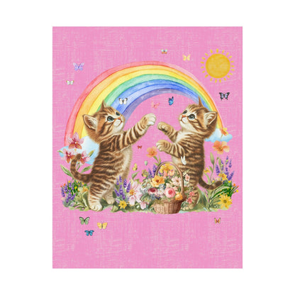 Floral Kitten Lover Poster