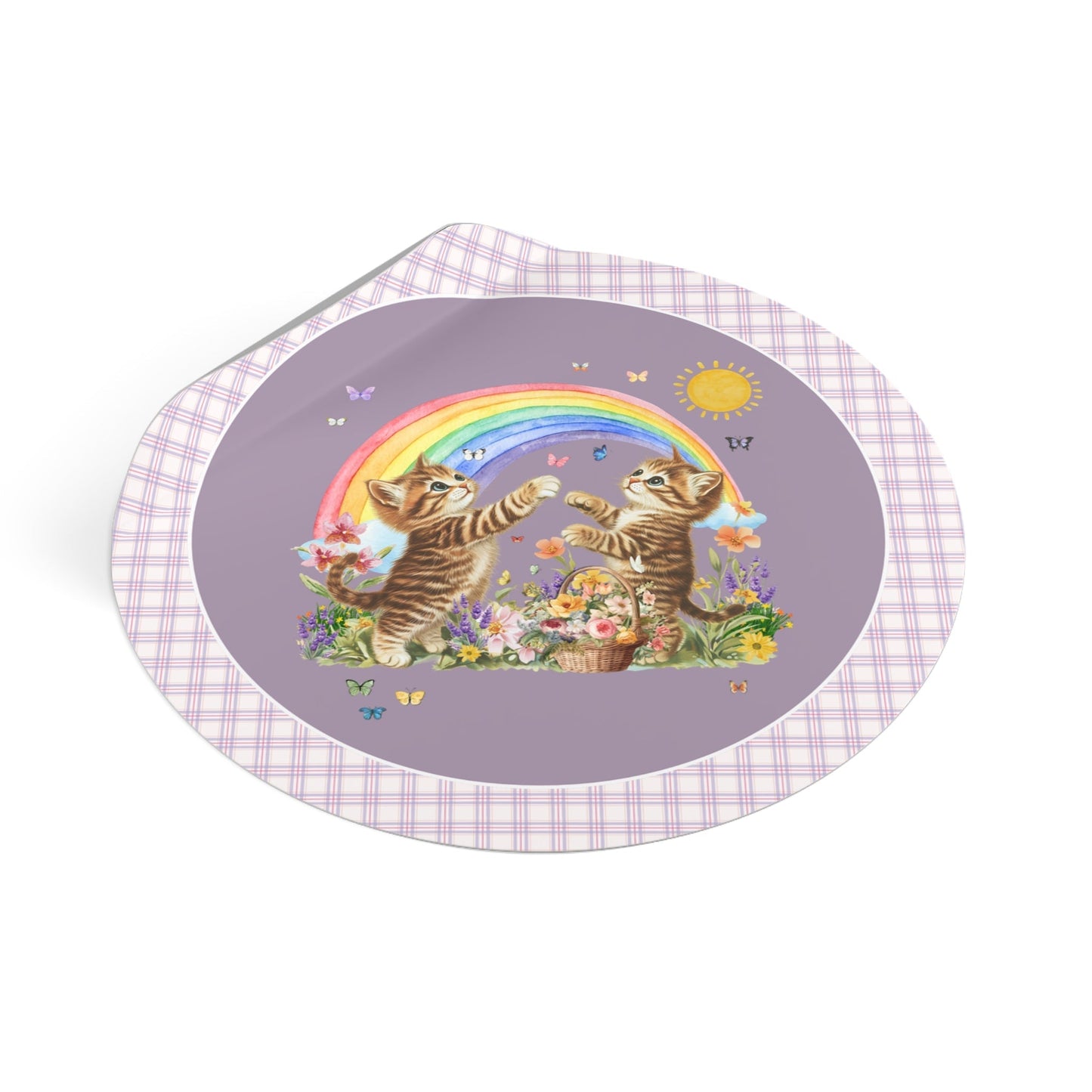 Floral Kitten Lover Sticker