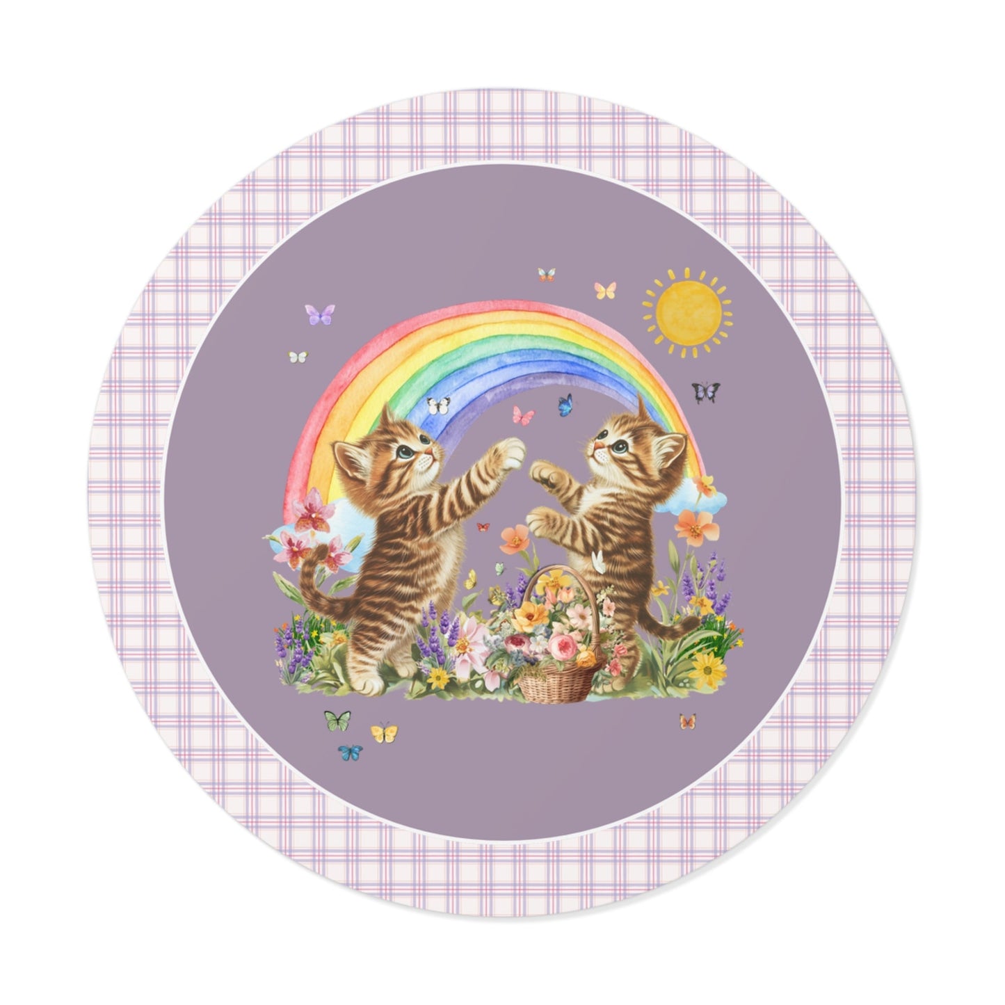 Floral Kitten Lover Sticker