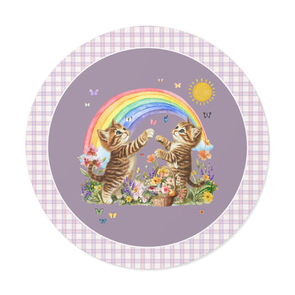Floral Kitten Lover Sticker