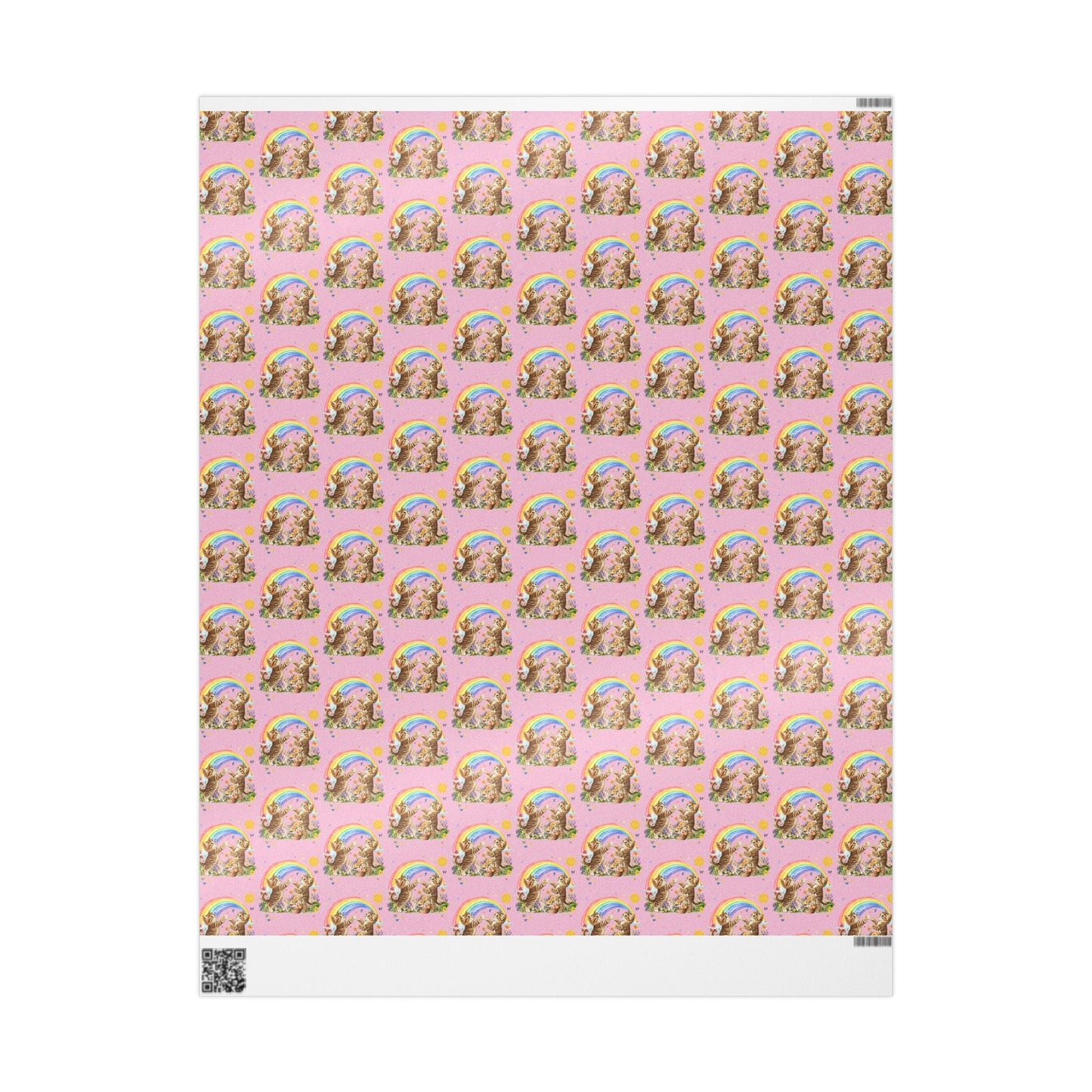 Floral Kitten Wrapping Paper