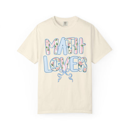 Floral Math Teacher Tee