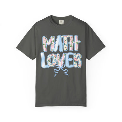 Floral Math Teacher Tee