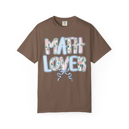 Floral Math Teacher Tee