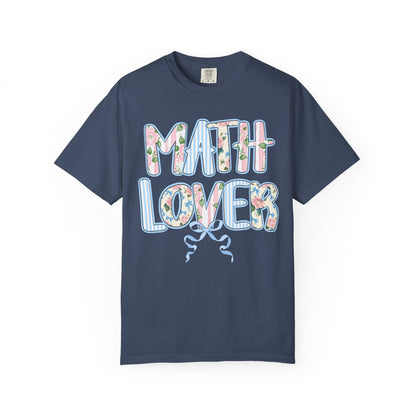 Floral Math Teacher Tee