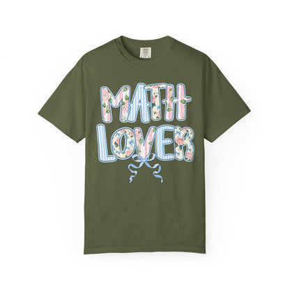Floral Math Teacher Tee