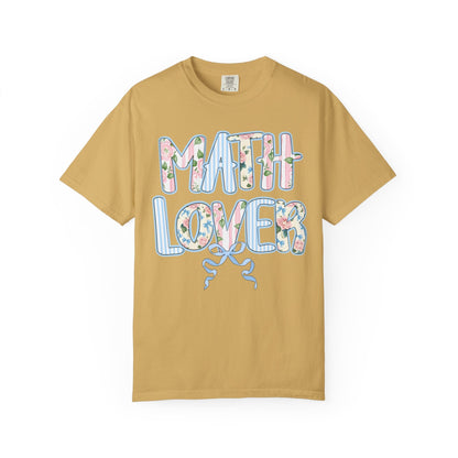 Floral Math Teacher Tee