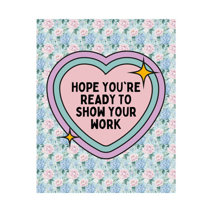 Floral Math Teacher Poster