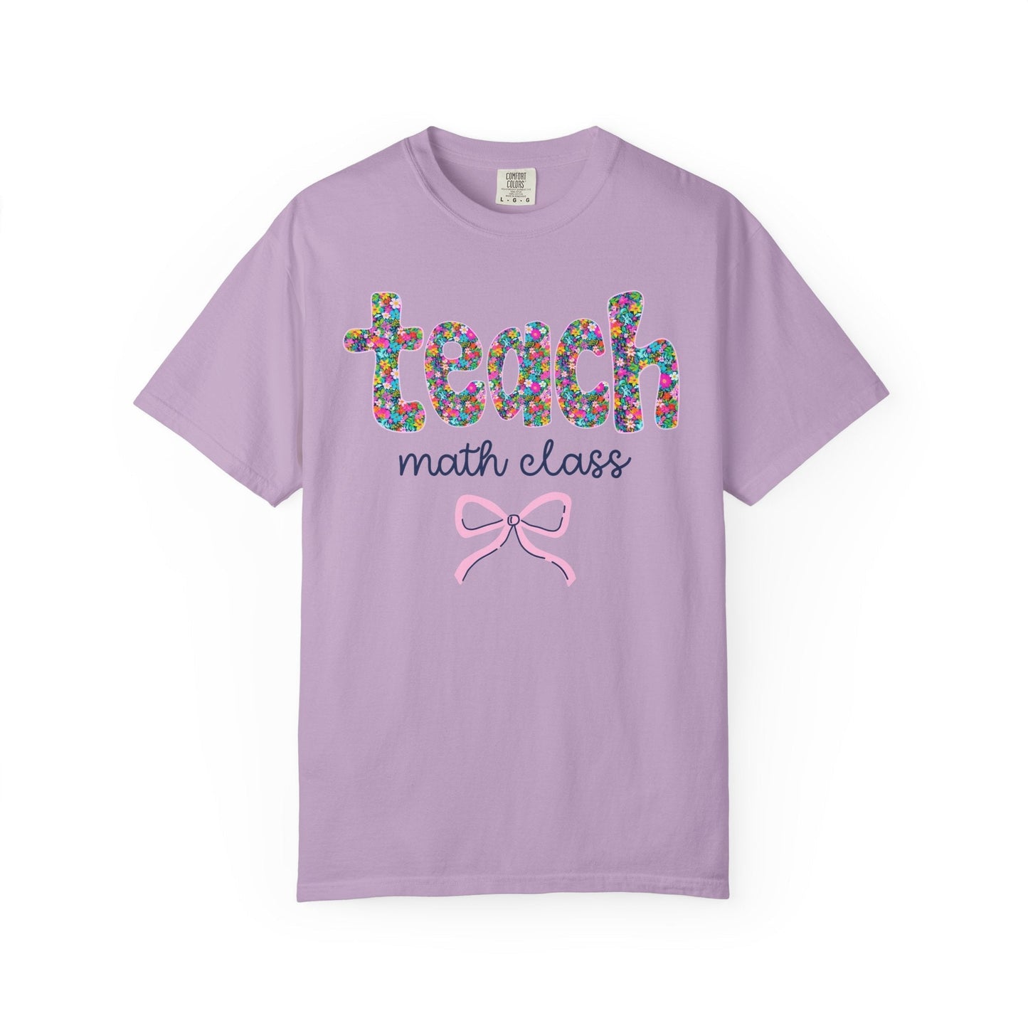 Floral Math Teacher Tee