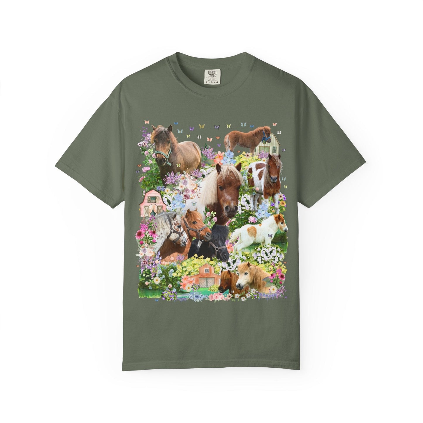 Floral Mini Horse Tee