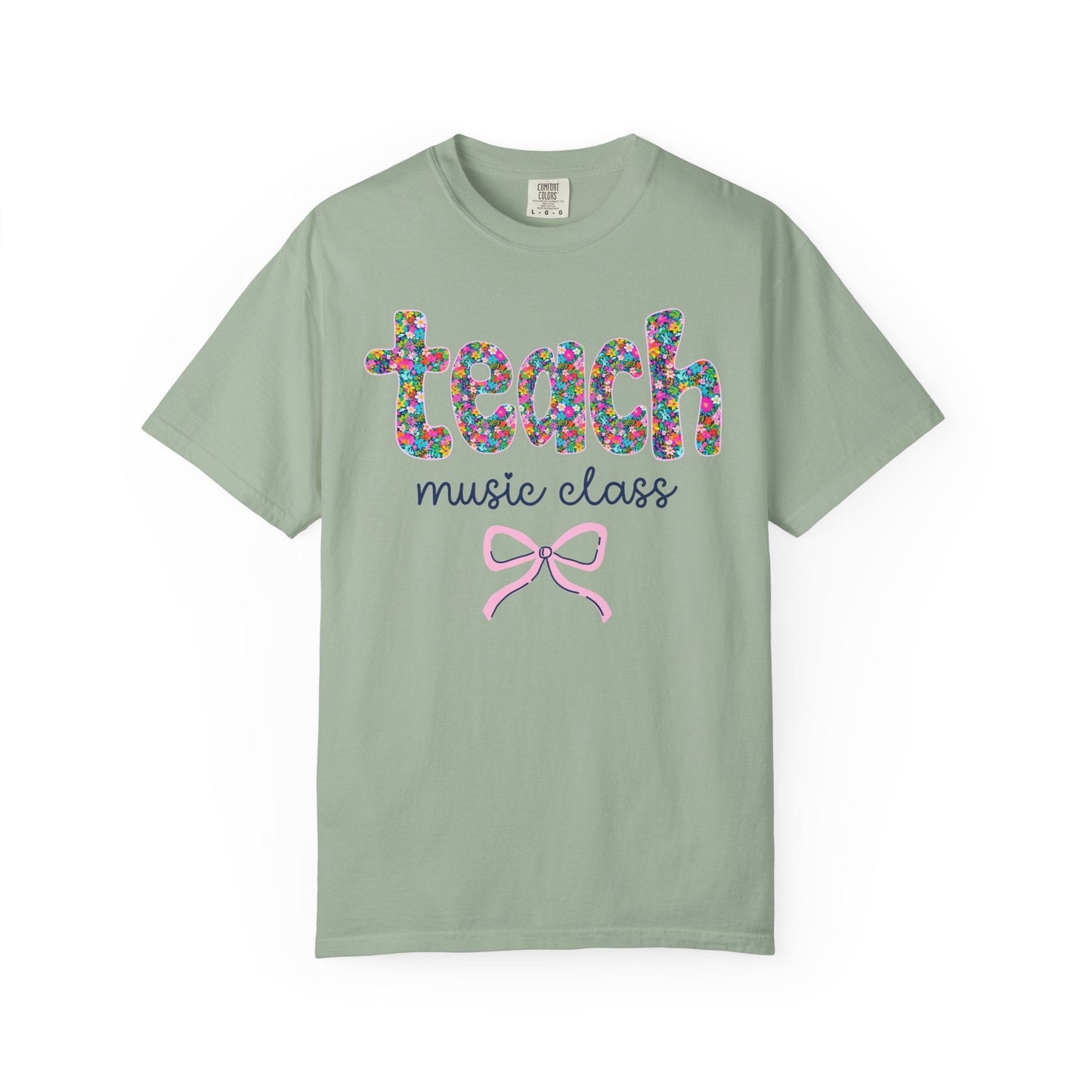 Floral Music Teacher Tee Shirt