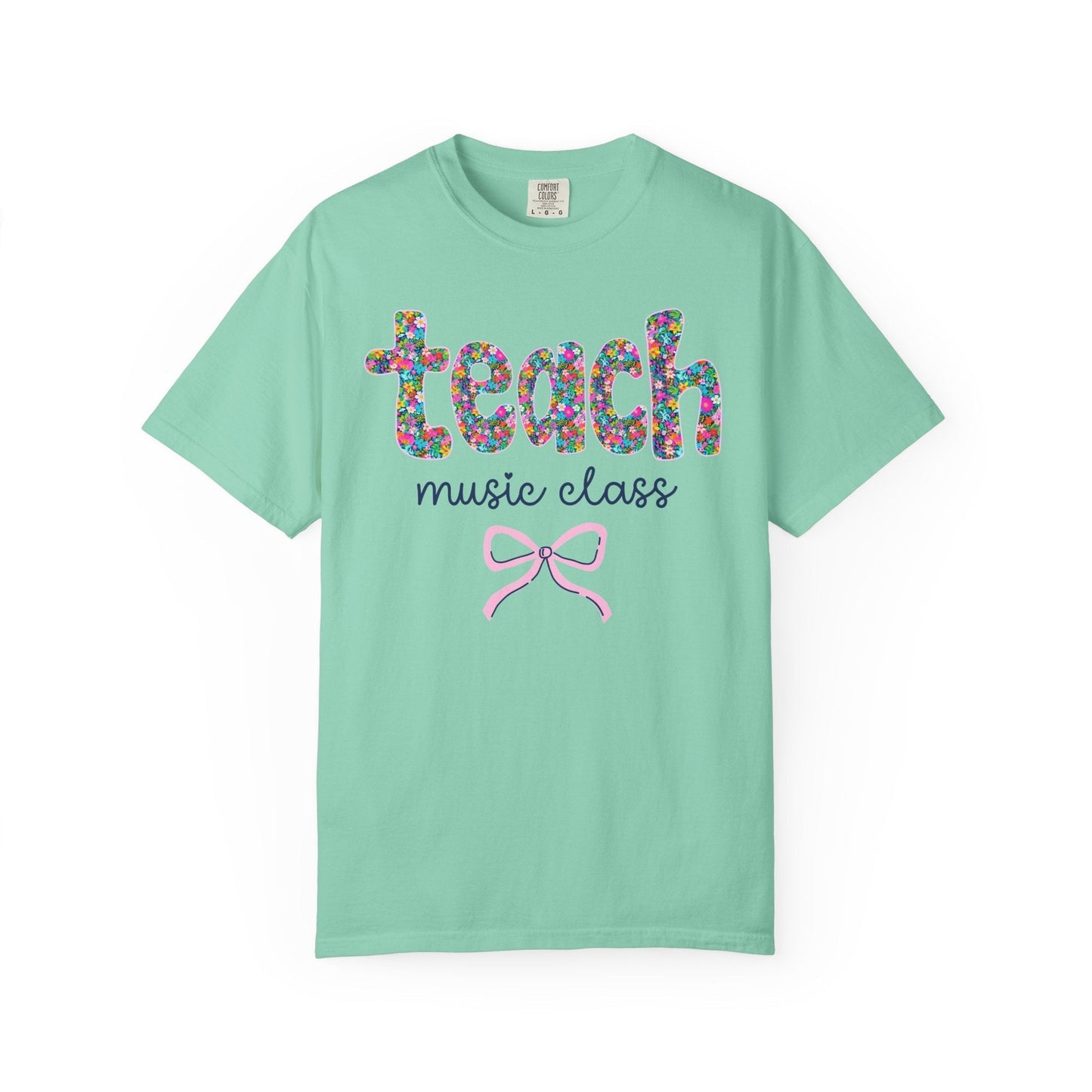 Floral Music Teacher Tee Shirt