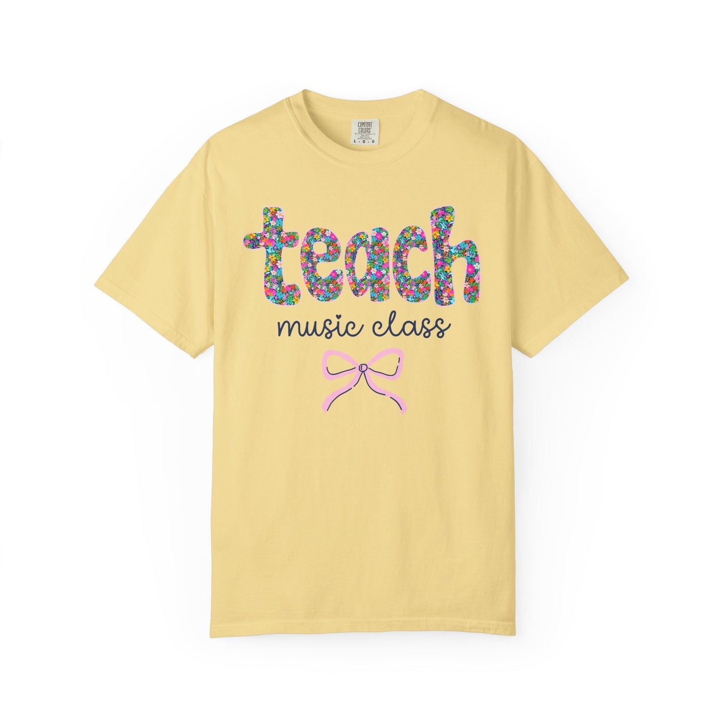 Floral Music Teacher Tee Shirt