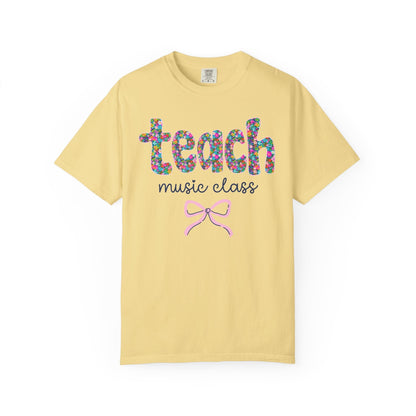 Floral Music Teacher Tee Shirt