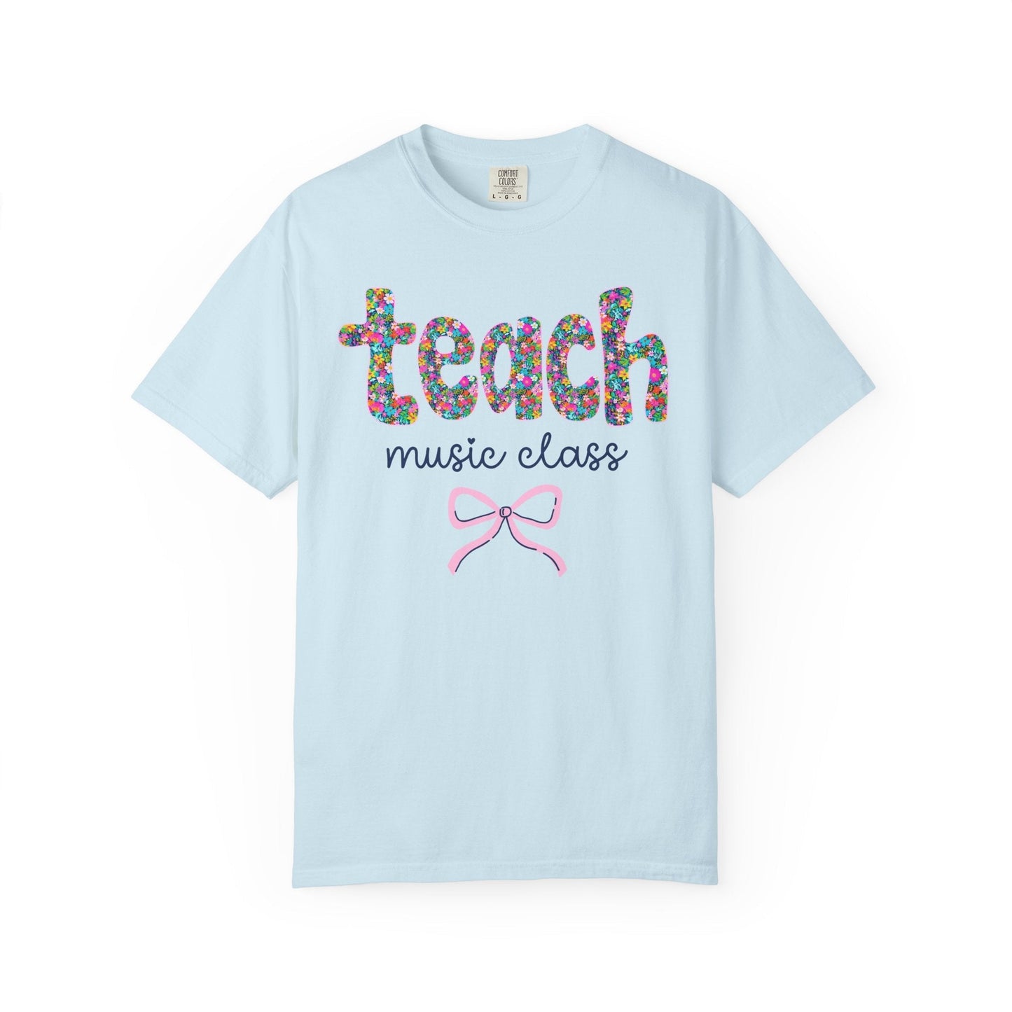 Floral Music Teacher Tee Shirt