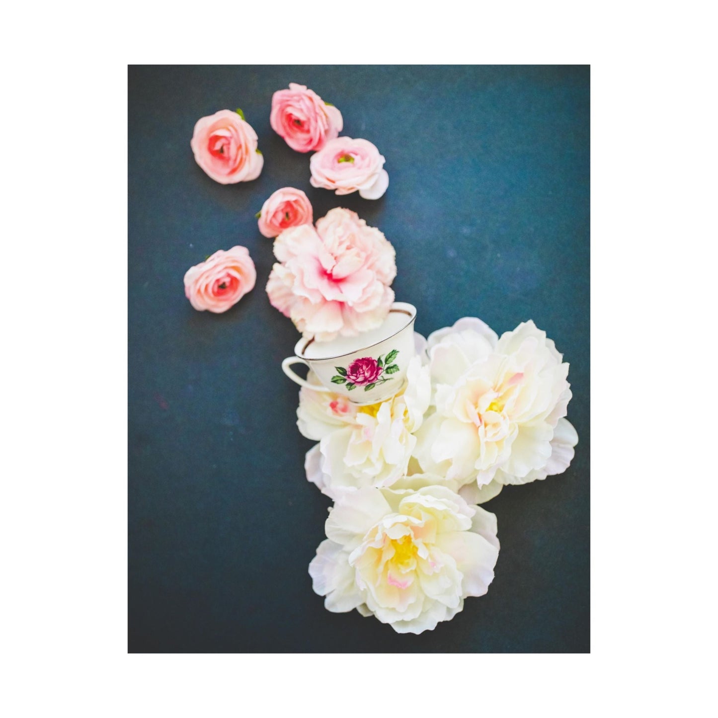 Floral Poster Print of Teacup