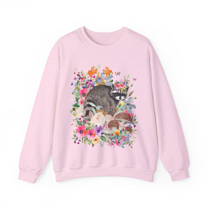 Floral Raccoon Sweatshirt