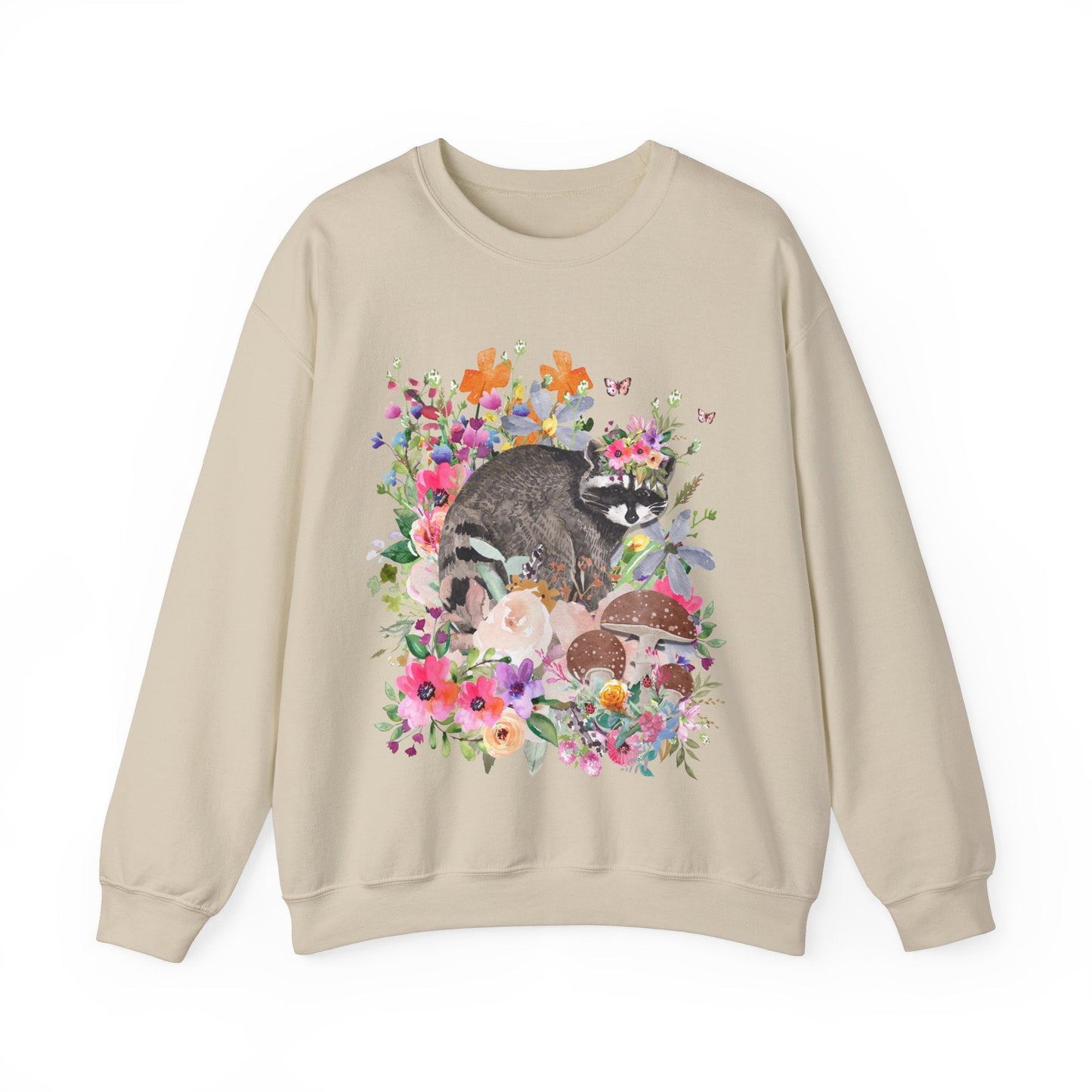 Floral Raccoon Sweatshirt