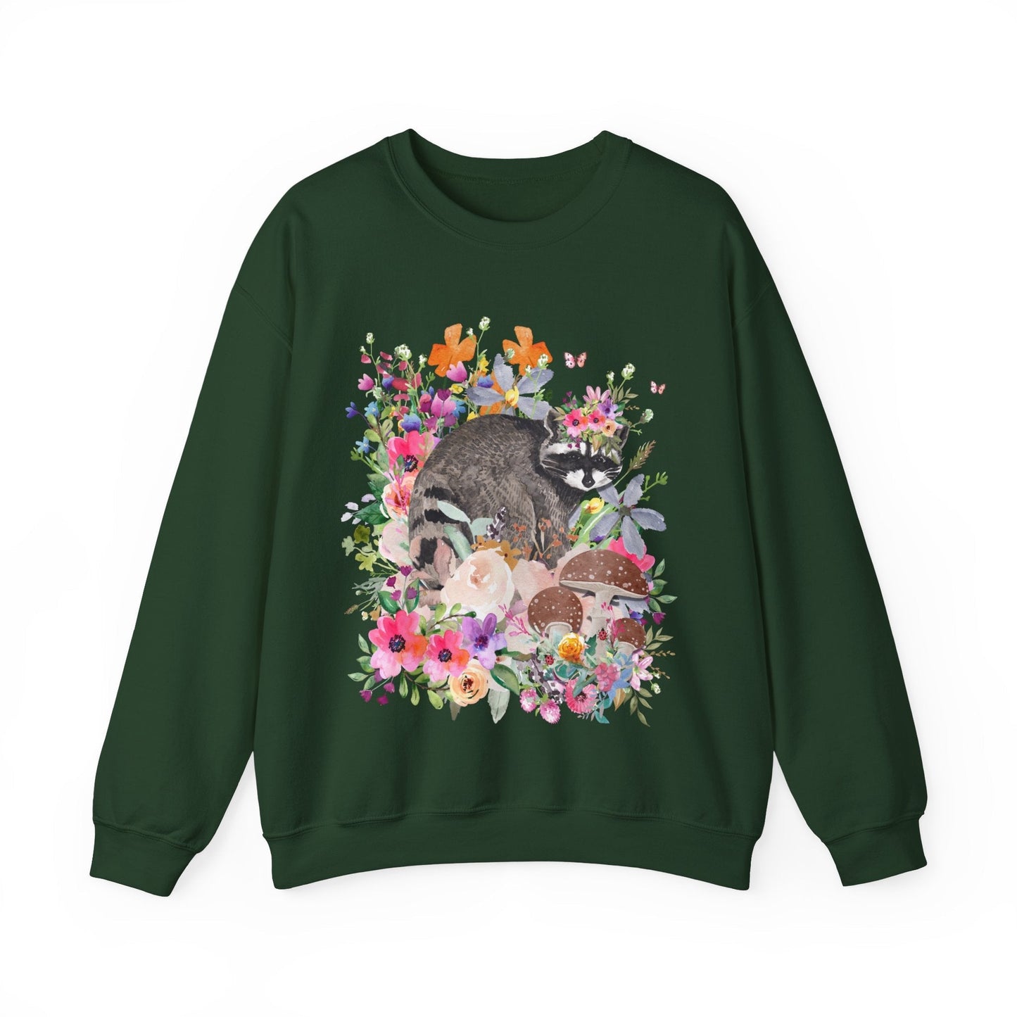 Floral Raccoon Sweatshirt