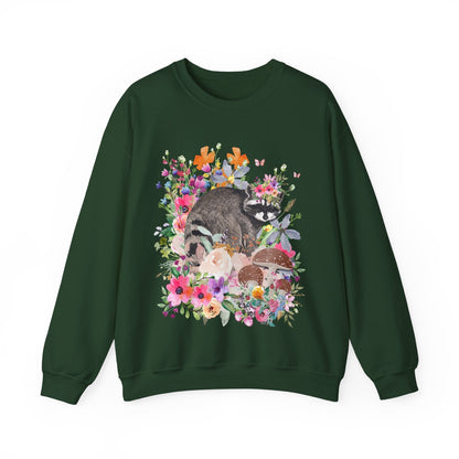 Floral Raccoon Sweatshirt