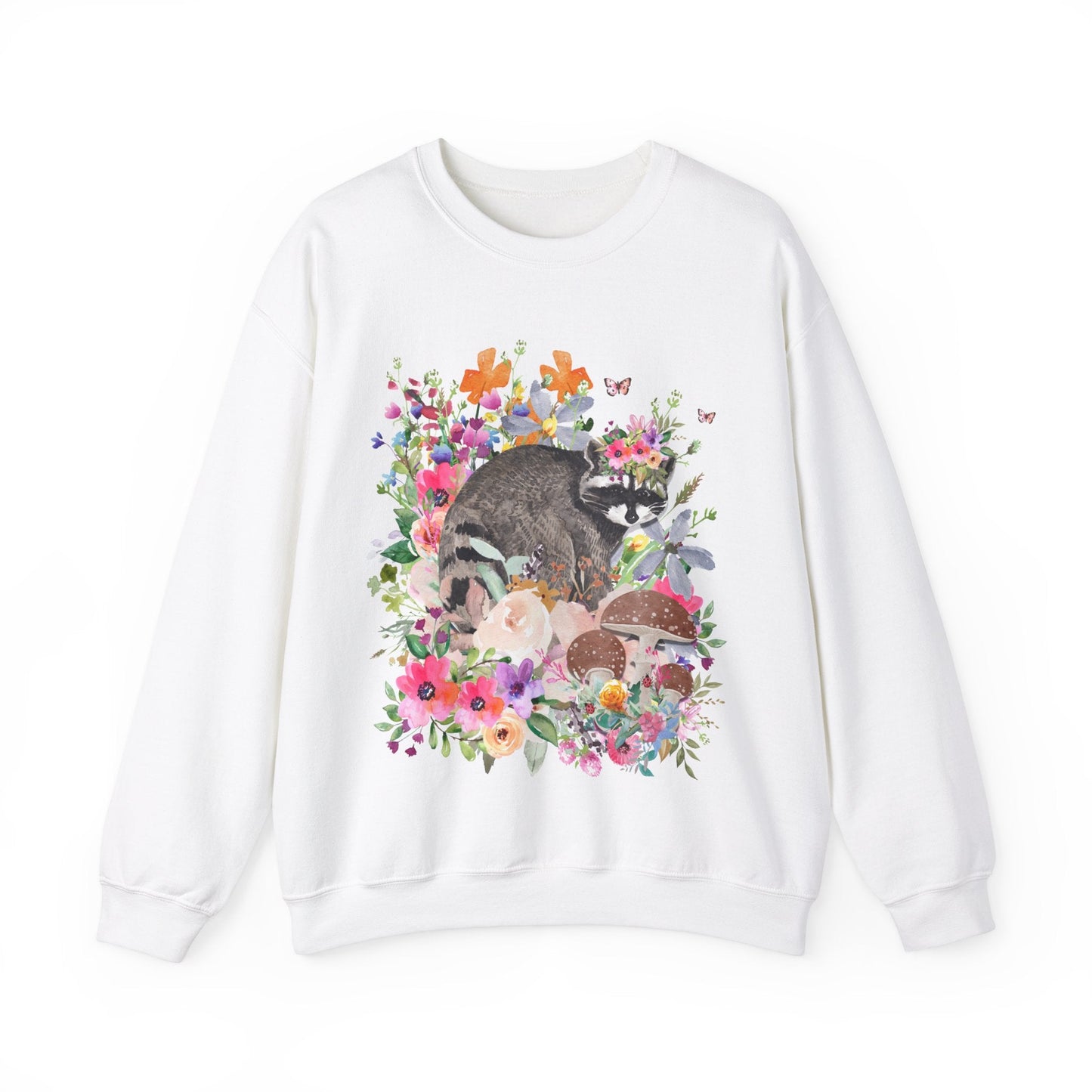 Floral Raccoon Sweatshirt