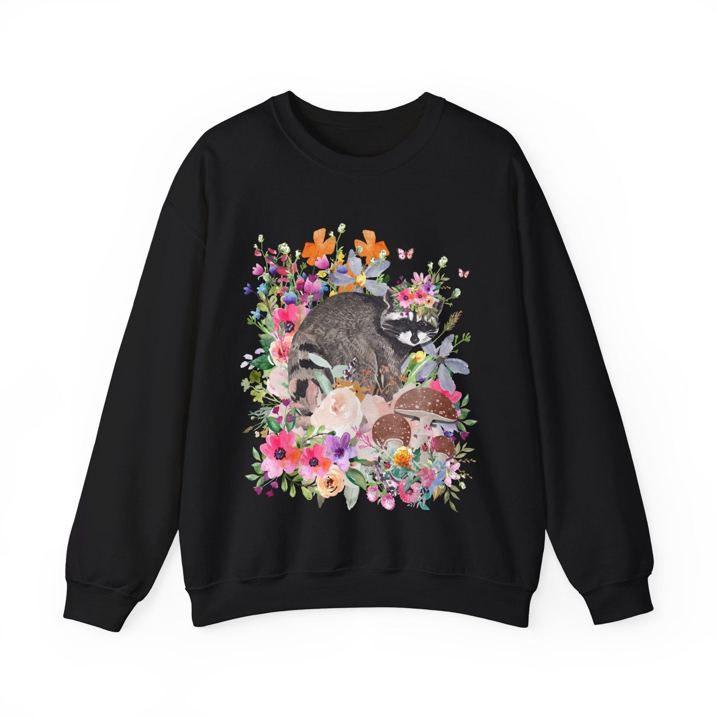 Floral Raccoon Sweatshirt