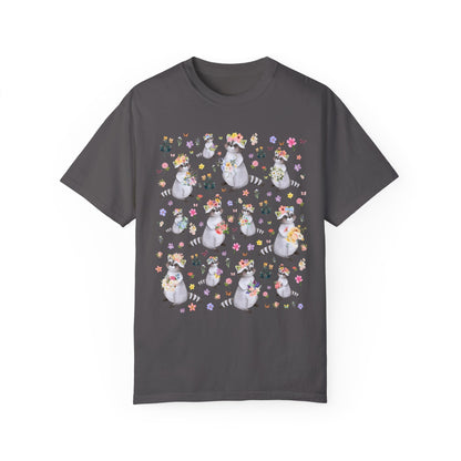 Floral Raccoon Tee Shirt