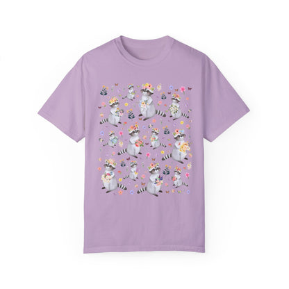 Floral Raccoon Tee Shirt