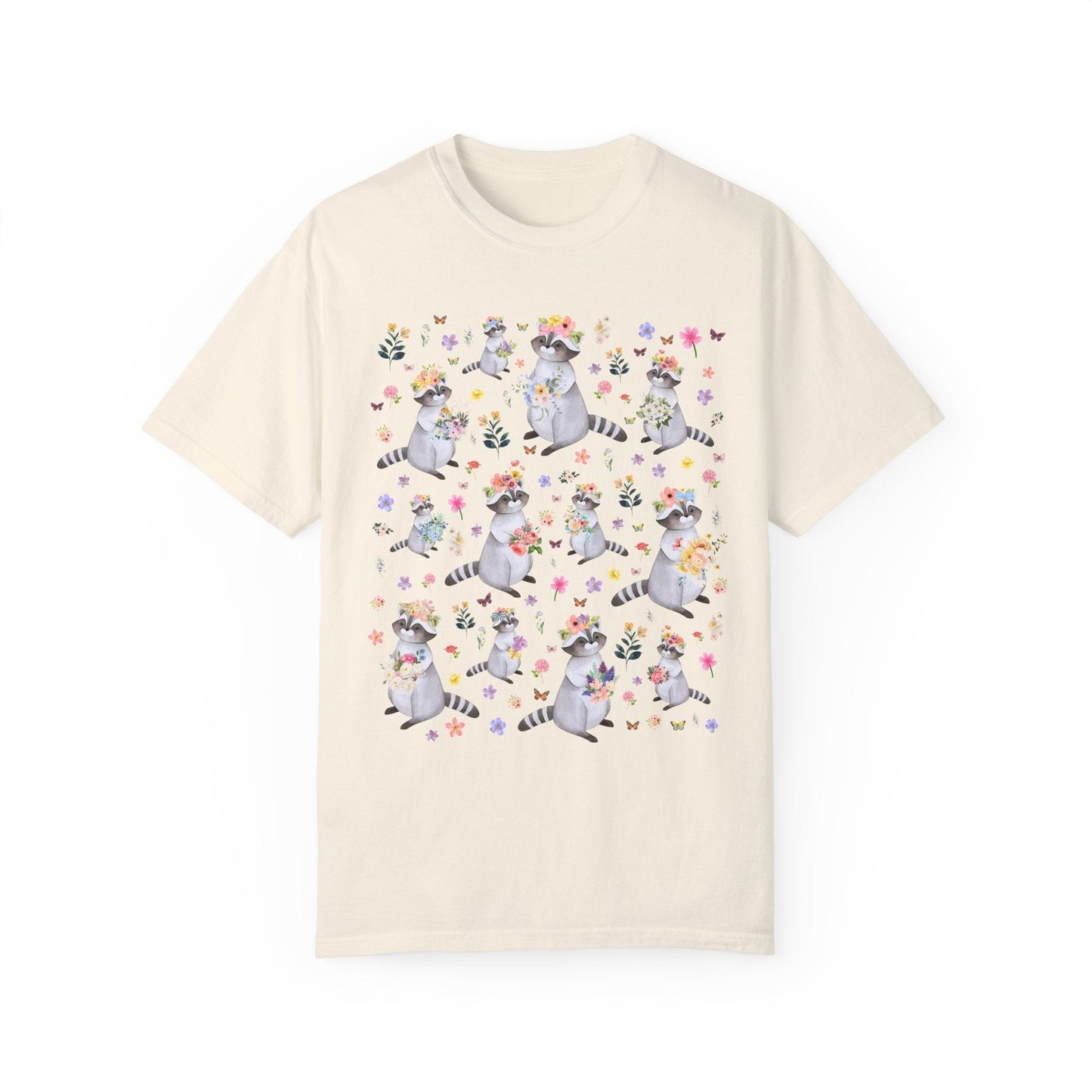 Floral Raccoon Tee Shirt